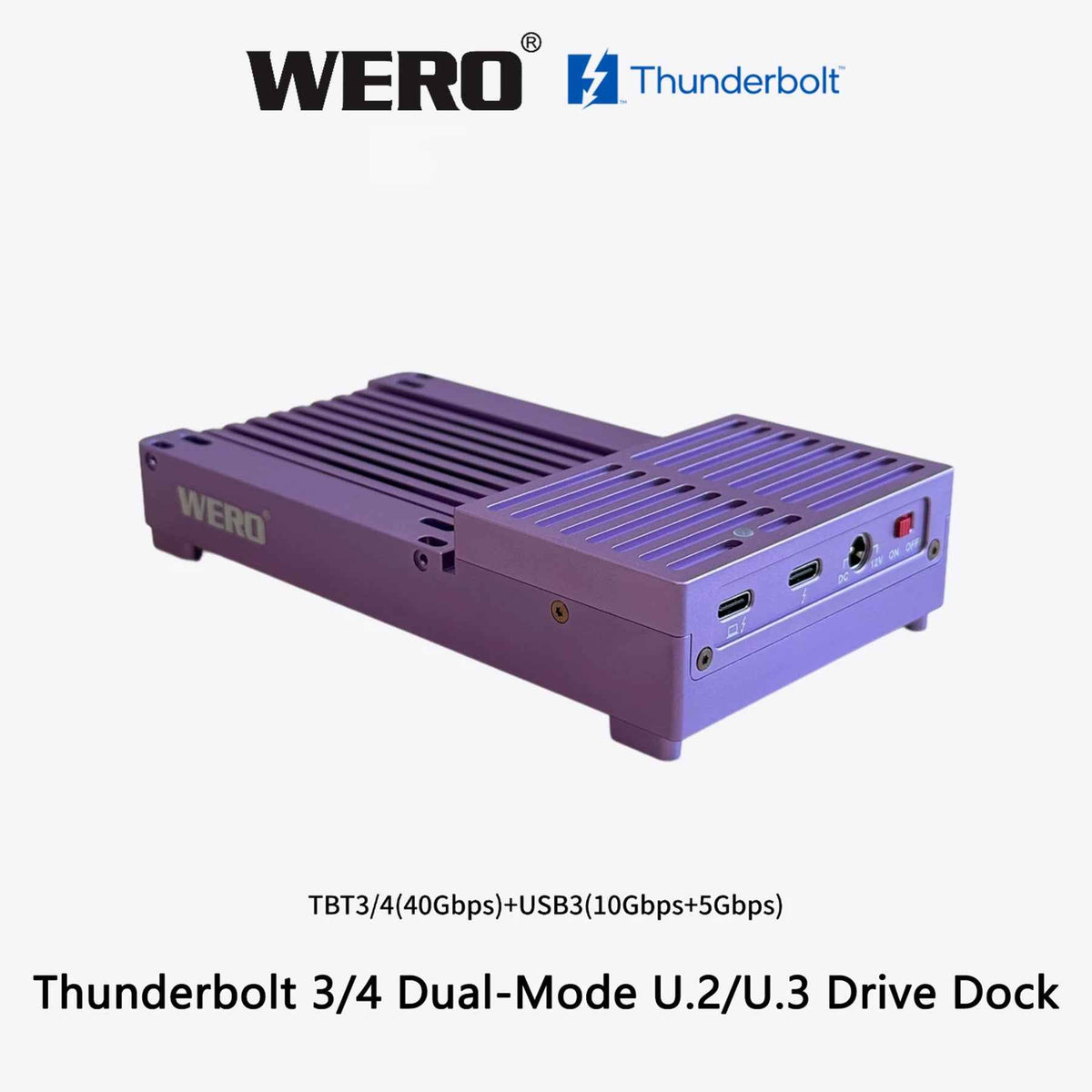 Aowell Thunderbolt 3 U.2 NVMe SSD Enclosure – 40Gbps, Single Bay, Enterprise-Grade