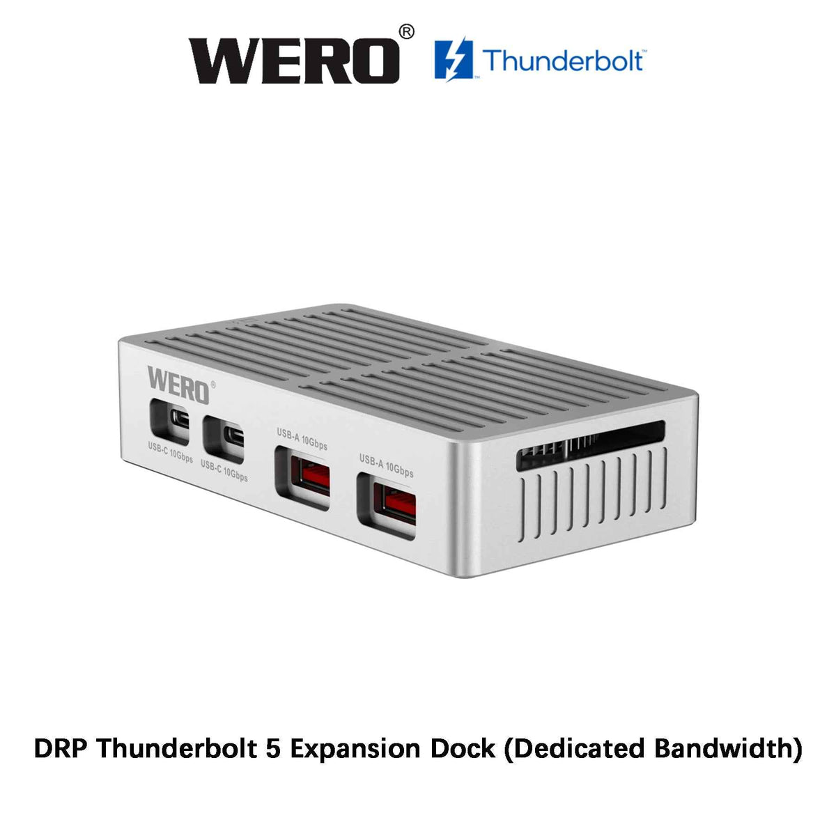 WERO DRP Thunderbolt 5 Dock – 3× USB-A + 2× USB-C + DP & HDMI 2.1, Independent Bandwidth Hub for Mac & PC, Dual 4K 60Hz