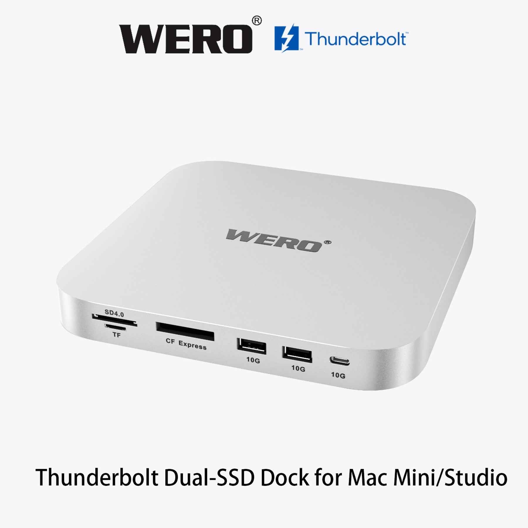 WERO Thunderbolt 3 Dock for Mac Mini &amp; Mac Studio | Dual NVMe SSD Expansion Hub