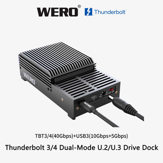 Aowell Thunderbolt 3 U.2 NVMe SSD Enclosure – 40Gbps, Single Bay, Enterprise-Grade