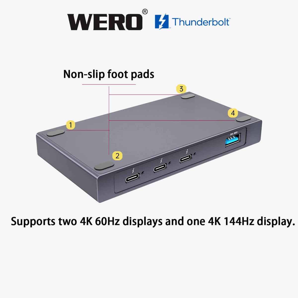 AOWELL TBT4 Hub 2025 – Thunderbolt 4 Hub (3-Port) for MacBook & Windows
