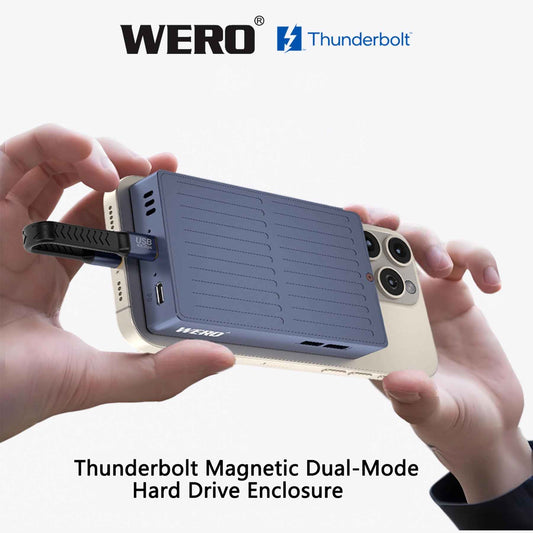 Aowell Thunderbolt 3 Magnetic Dual-Mode SSD Enclosure – 40Gbps, NVMe, USB-C Compatible
