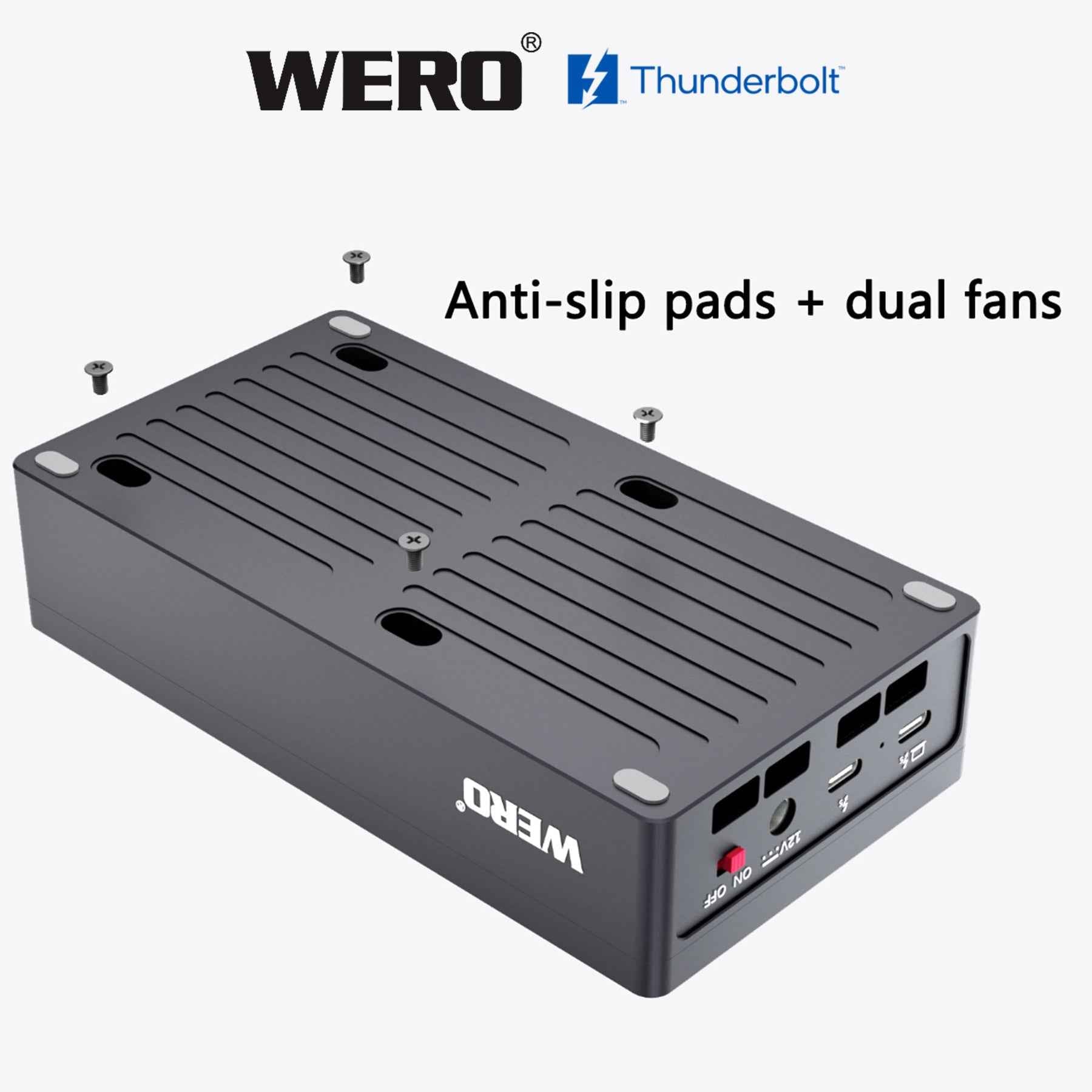 Aowell 1XU2-V80 Thunderbolt 5 U.2/U.3 NVMe & SATA SSD Enclosure – 80Gbps