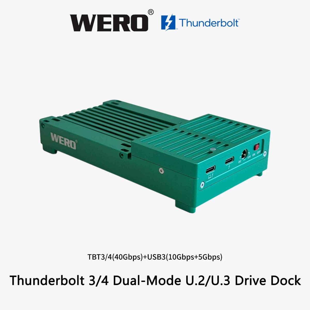 Aowell Thunderbolt 3 U.2 NVMe SSD Enclosure – 40Gbps, Single Bay, Enterprise-Grade