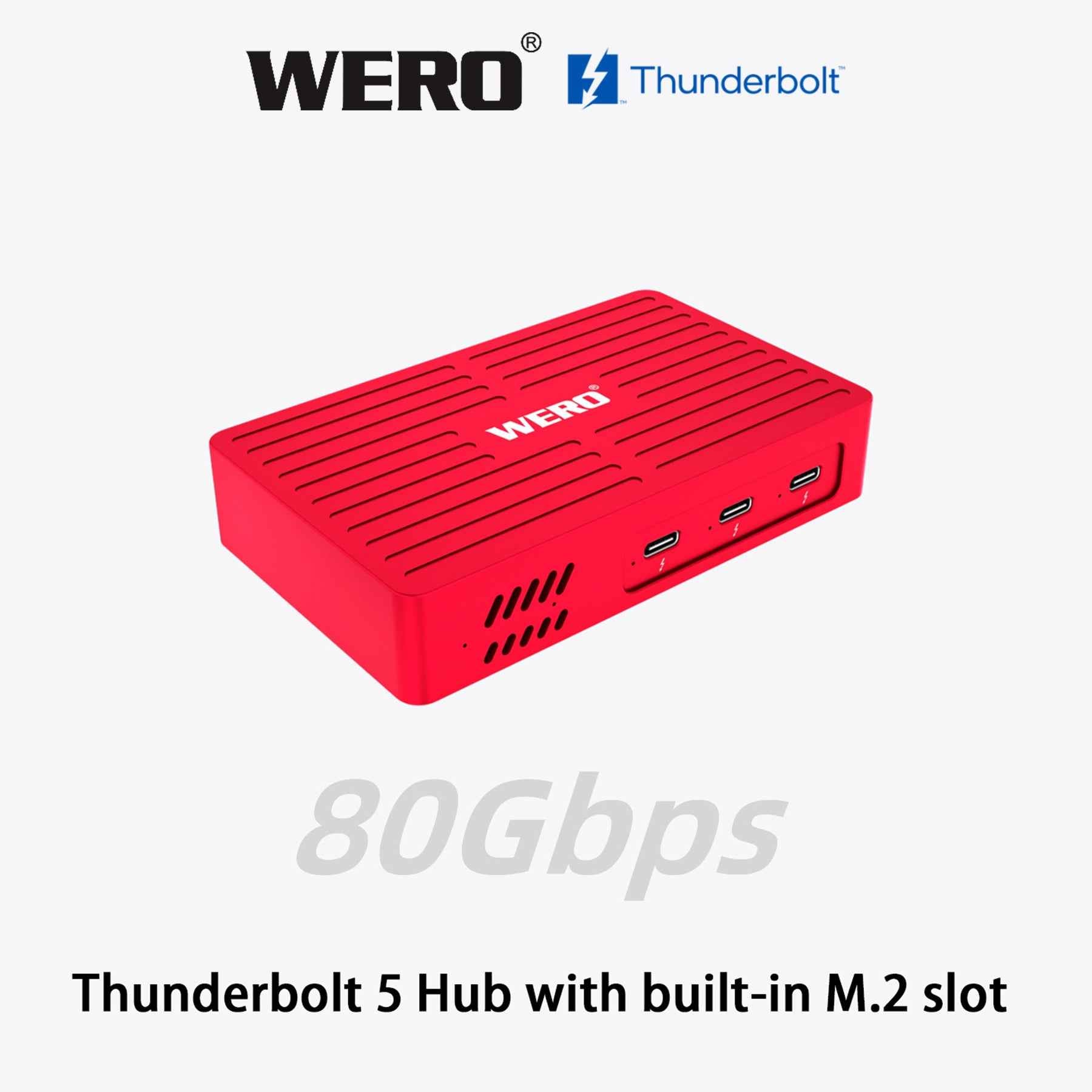 AOWELL TBT5 SSD Hub – Thunderbolt 5 Docking Station with NVMe Slot (80Gbps)