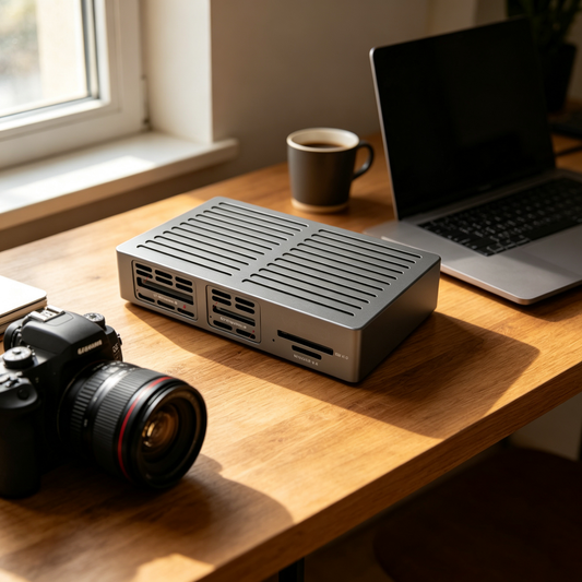 Transformieren Sie Ihren Workflow mit dem Thunderbolt 3 Kartenleser: Die ultimative 4-in-1 Lösung