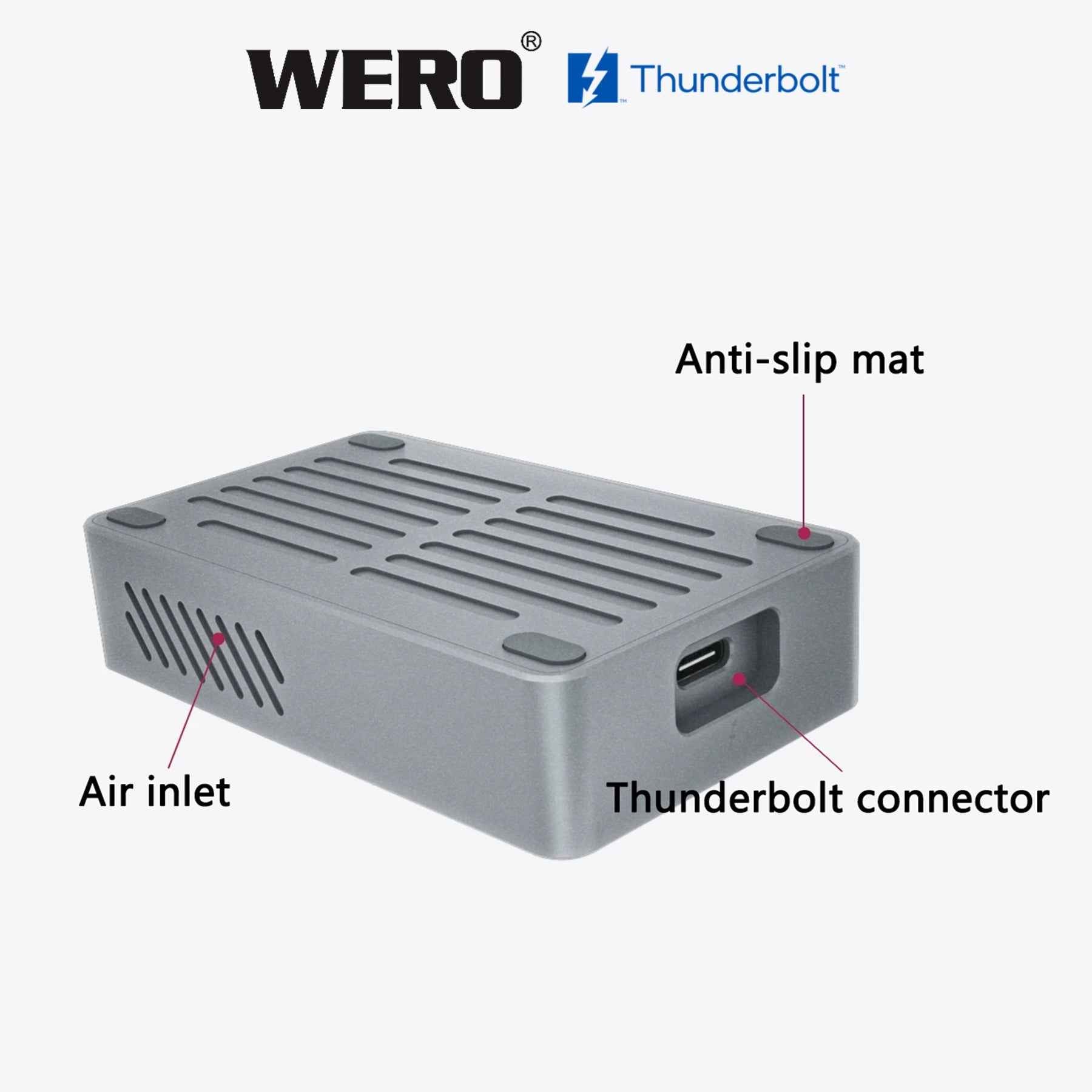 WERO Thunderbolt 3 to 10GbE Ethernet Adapter – 10G RJ45 Network Adapter for Mac & PC, Thunderbolt 4/5 Compatible, Bus-Powered