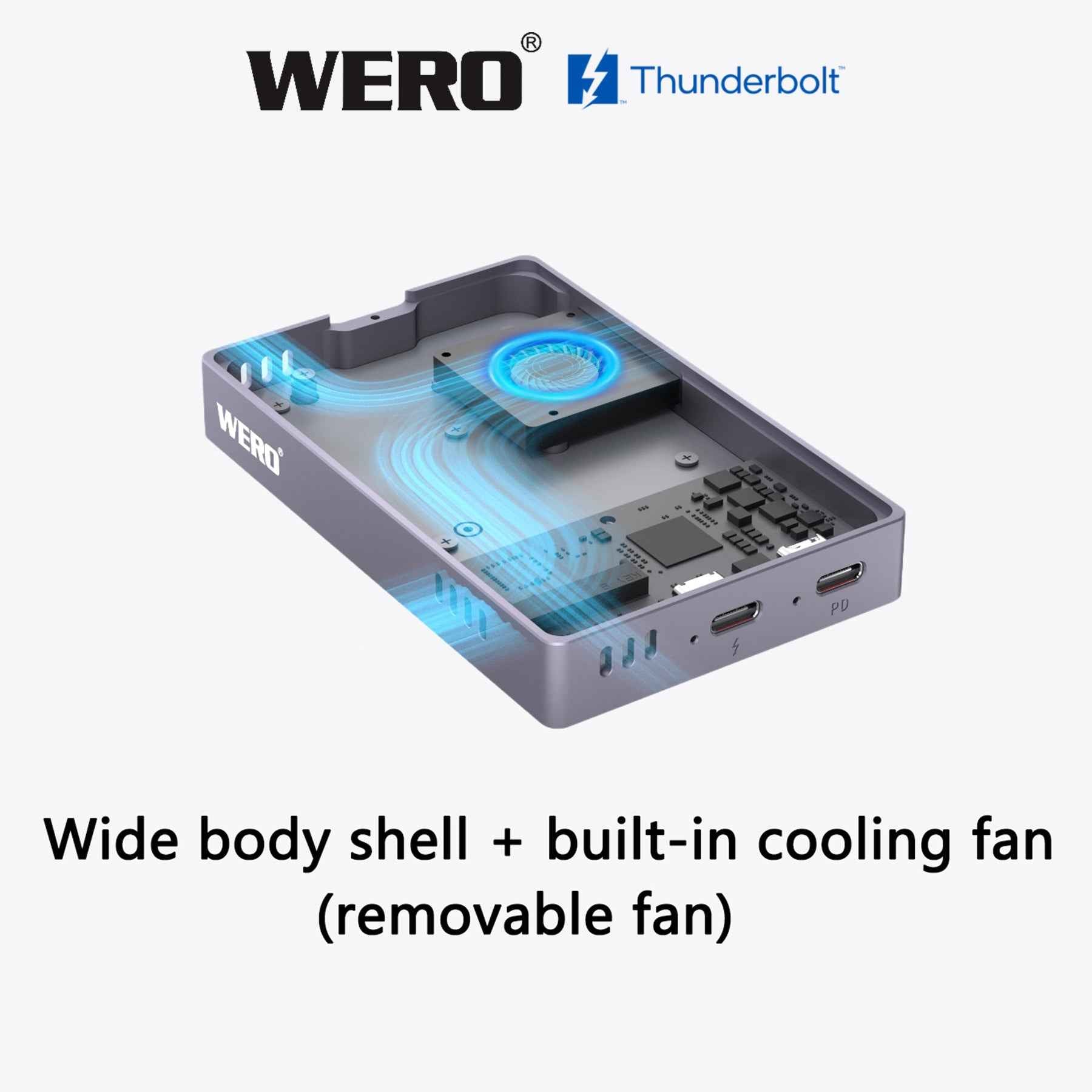Aowell Thunderbolt 3 Magnetic Dual-Mode SSD Enclosure – 40Gbps, NVMe, USB-C Compatible