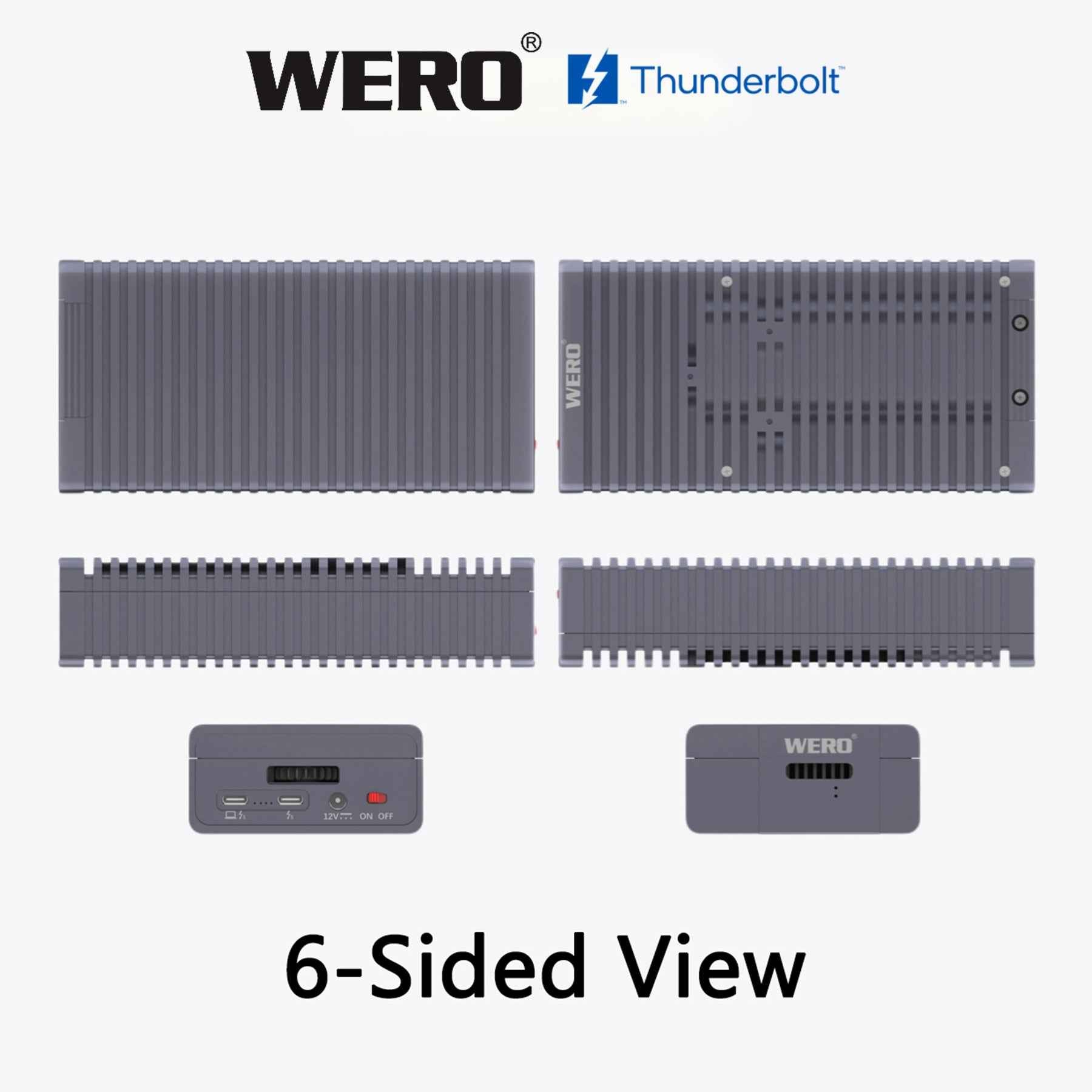 WERO Thunderbolt 5 SSD Enclosure – 6,000MB/s Portable NVMe M.2 Case with Active Cooling for Mac & PC