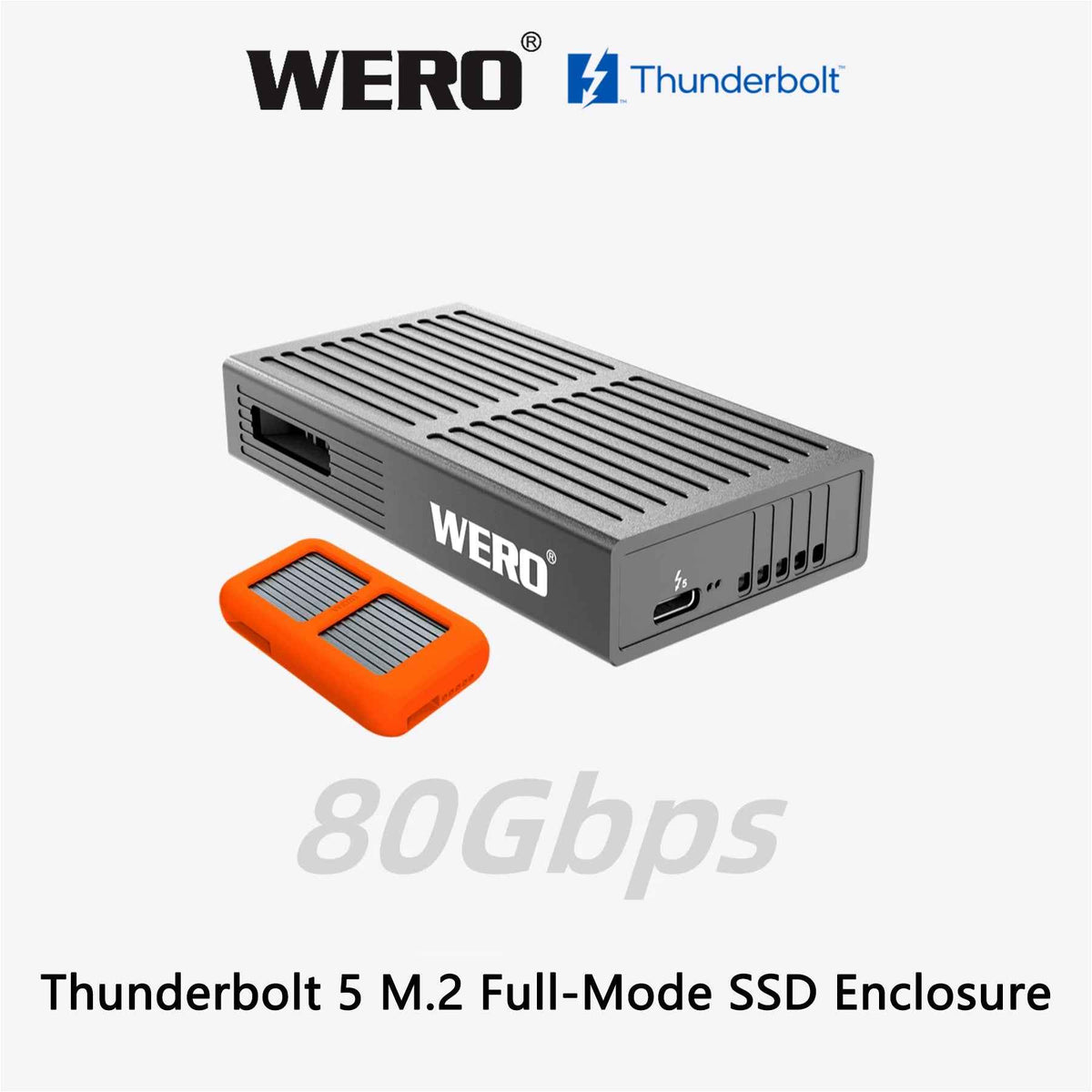 USB4 NVMe SSD Enclosure 40Gbps with Active Cooling Fan - ASM2464PD M.2 NVMe External Case for Thunderbolt 4/3, USB4, PCIe 5.0/4.0 SSDs, Bus-Powered Aluminum Portable Storage