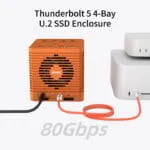 Thunderbolt 5 4-Bay  U.2 SSD Enclosure